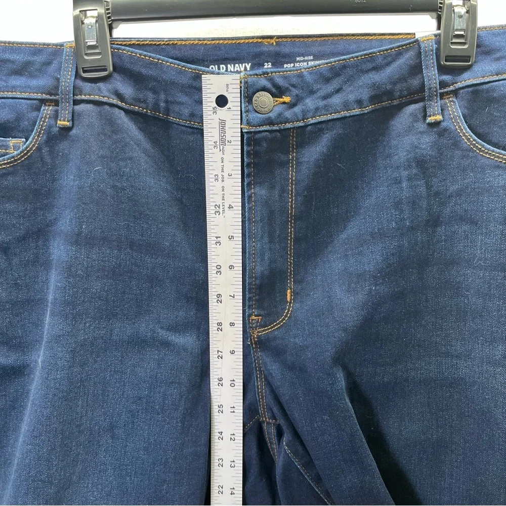 Old‎ Navy Pop Icon Skinny Jeans Womens 22 Plus NWT Blue Denim Stretch Comfy 2701